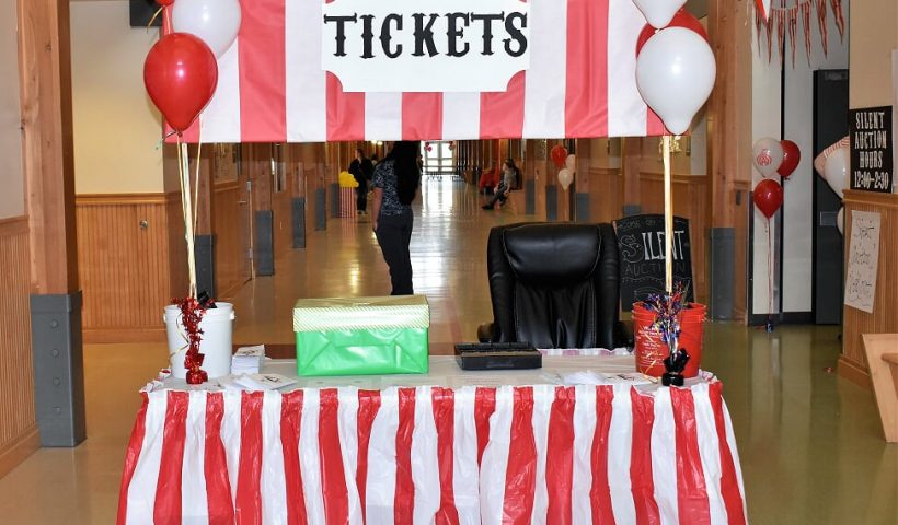 The annual Ridges PTC Carnival ticket booth.